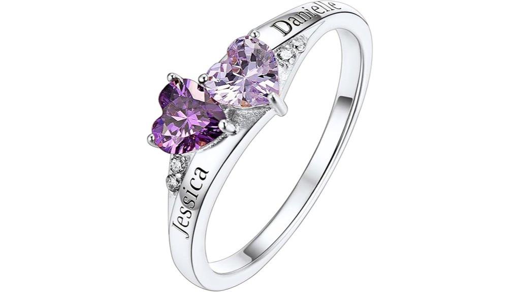 personalized women s birthstone rings