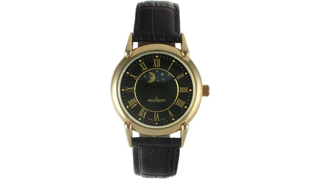 peugeot vintage gold watch