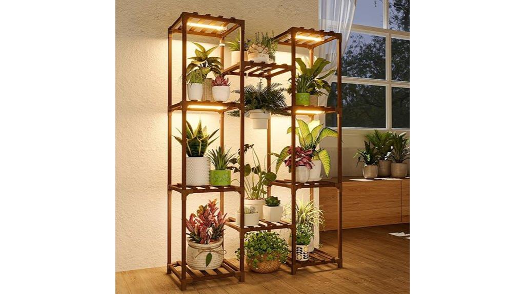 plant stand with grow light