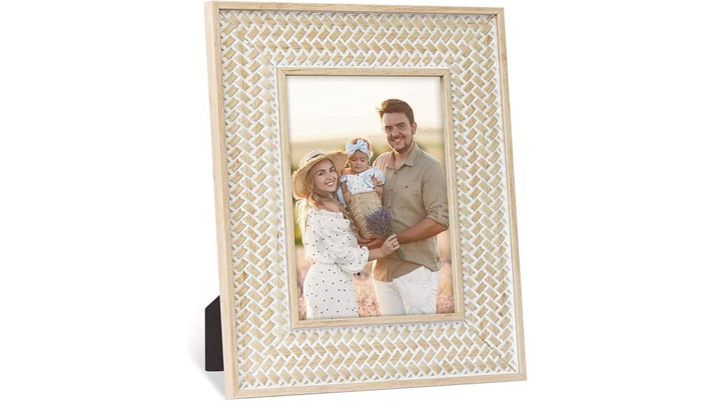rattan 5x7 picture frame