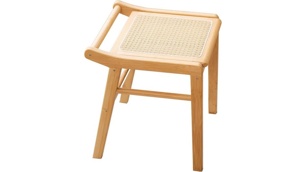 rattan vanity stool design