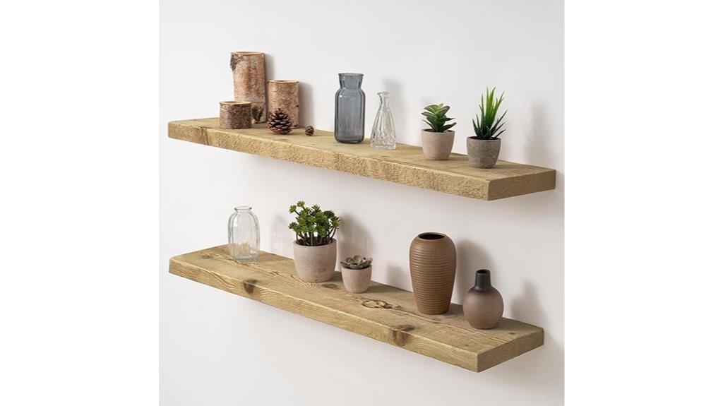 reclaimed barnwood shelves
