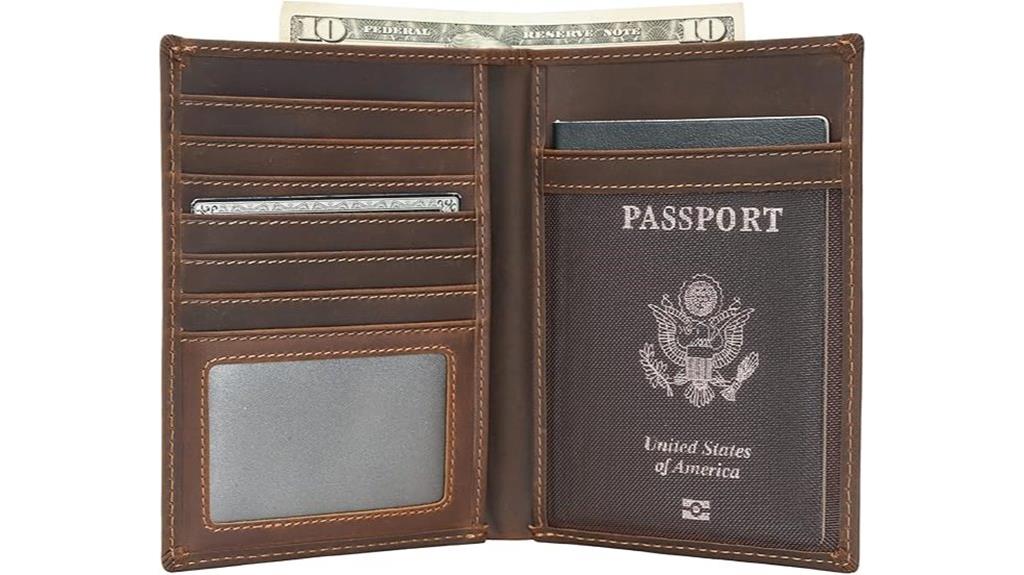 rfid leather travel wallet