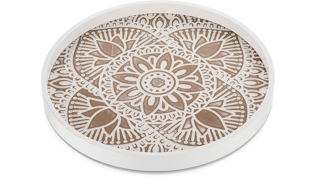 round hanobe serving tray