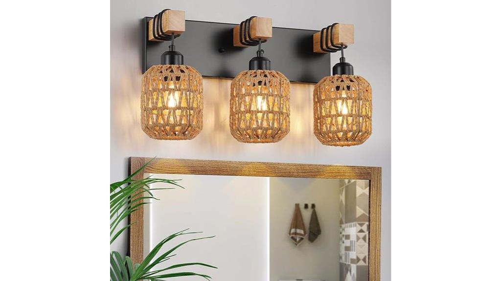 rustic bathroom vanity lighting