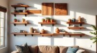 rustic reclaimed wood shelves