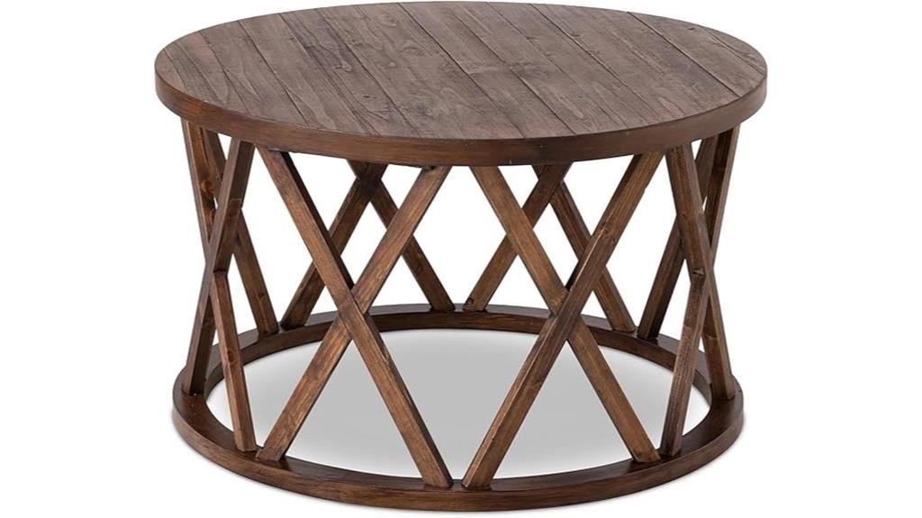 rustic round farmhouse table