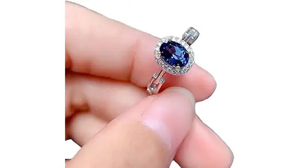 sapphire halo diamond ring