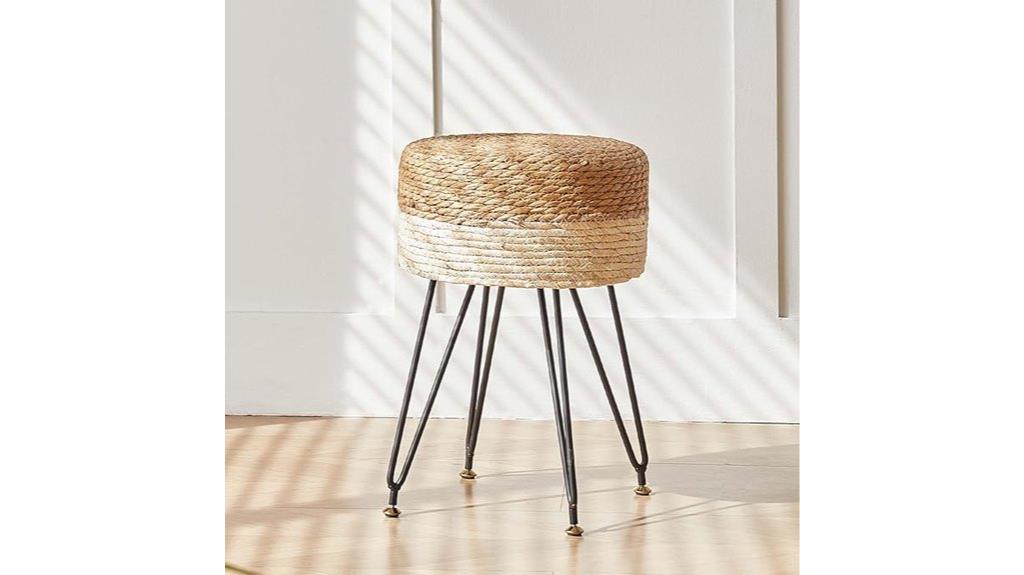 seagrass footrest vanity