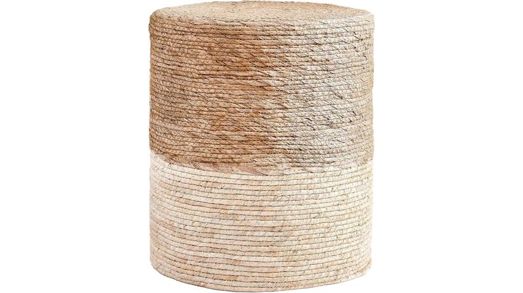 seagrass ottoman pouf