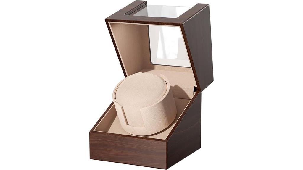 silent wooden watch winder
