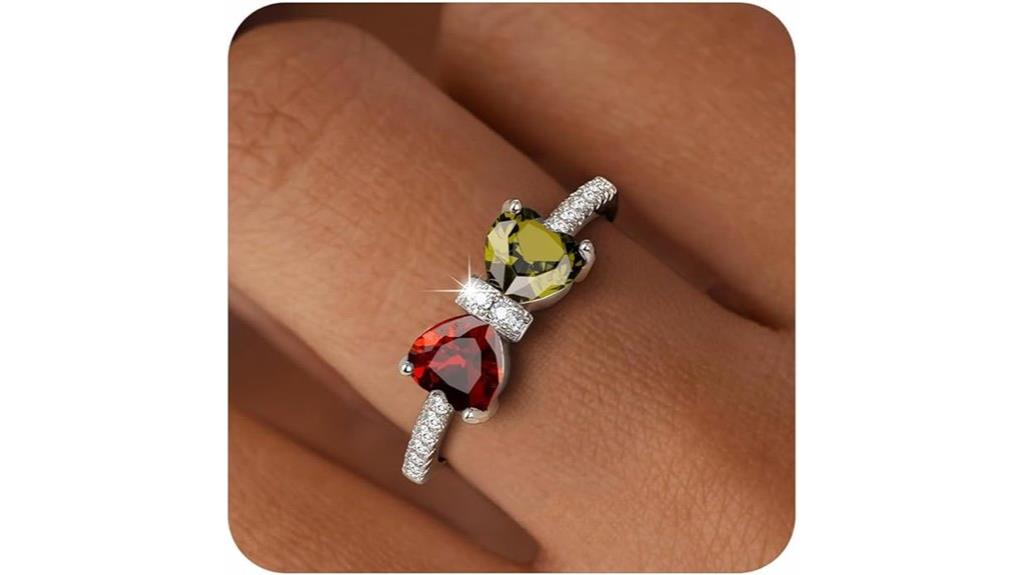 silver birthstone ring