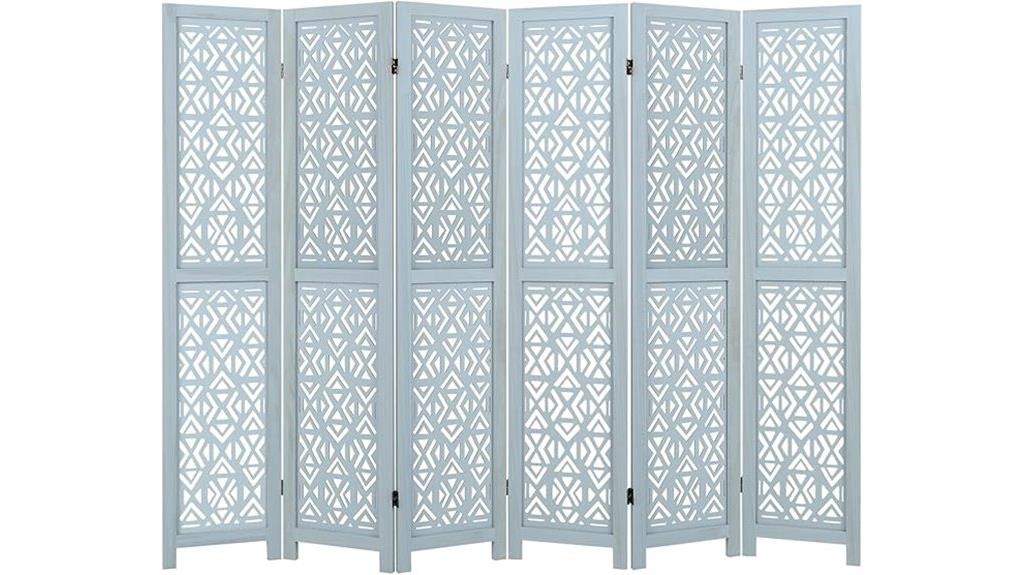 six panel boho privacy screen
