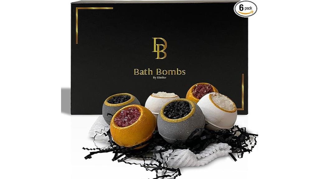 six piece bath bomb gift set