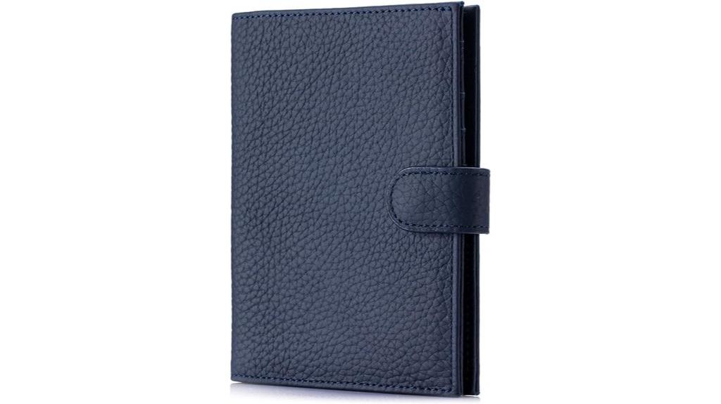 slim rfid leather passport holder
