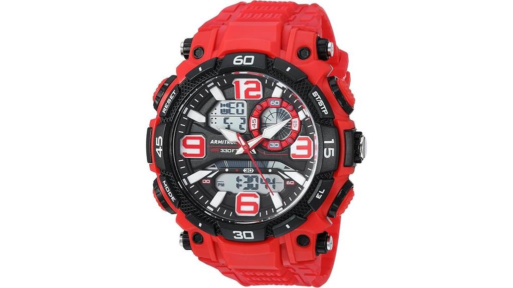 sporty resin strap watch