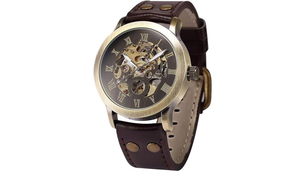 steampunk skeleton mechanical watch