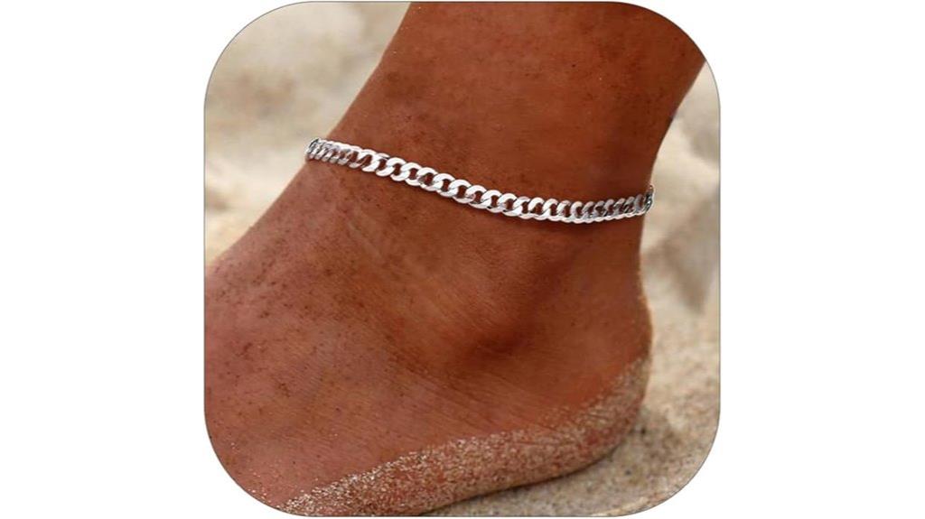 sterling silver adjustable anklet