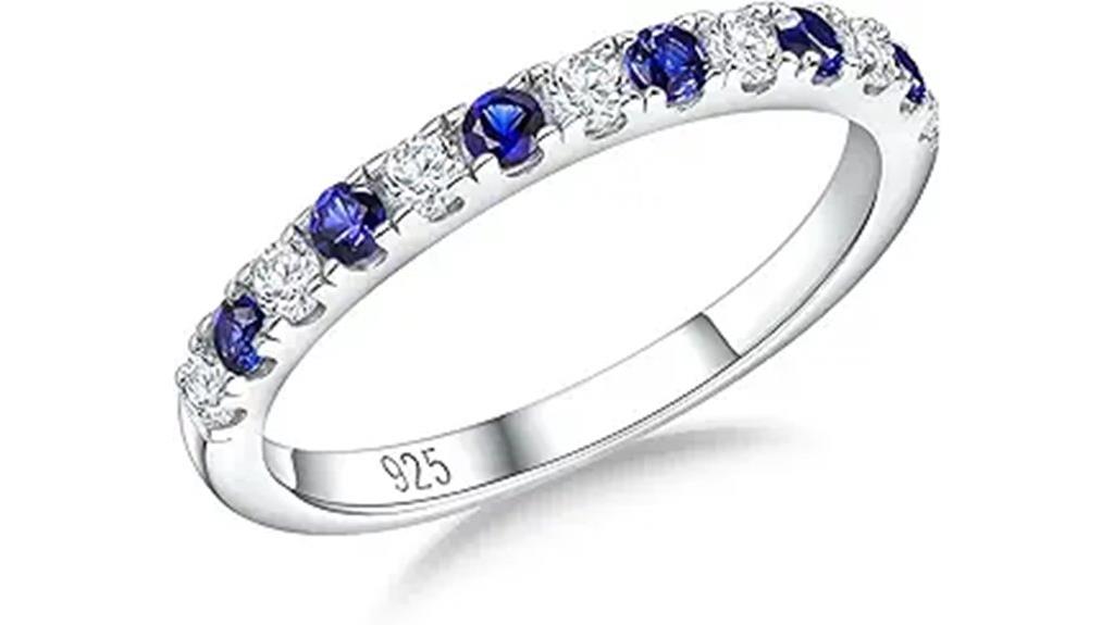 sterling silver birthstone ring