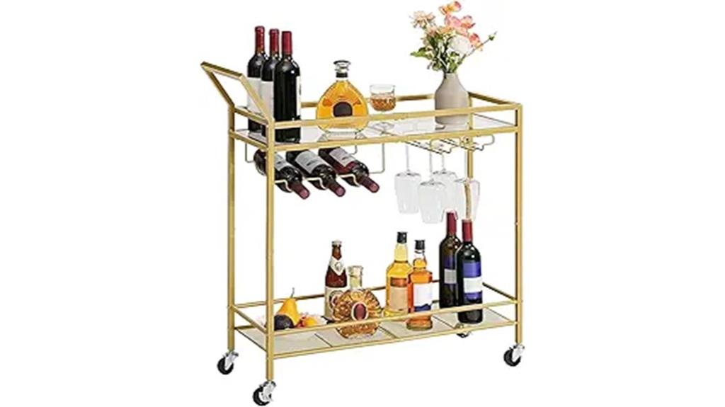 stylish wine storage cart