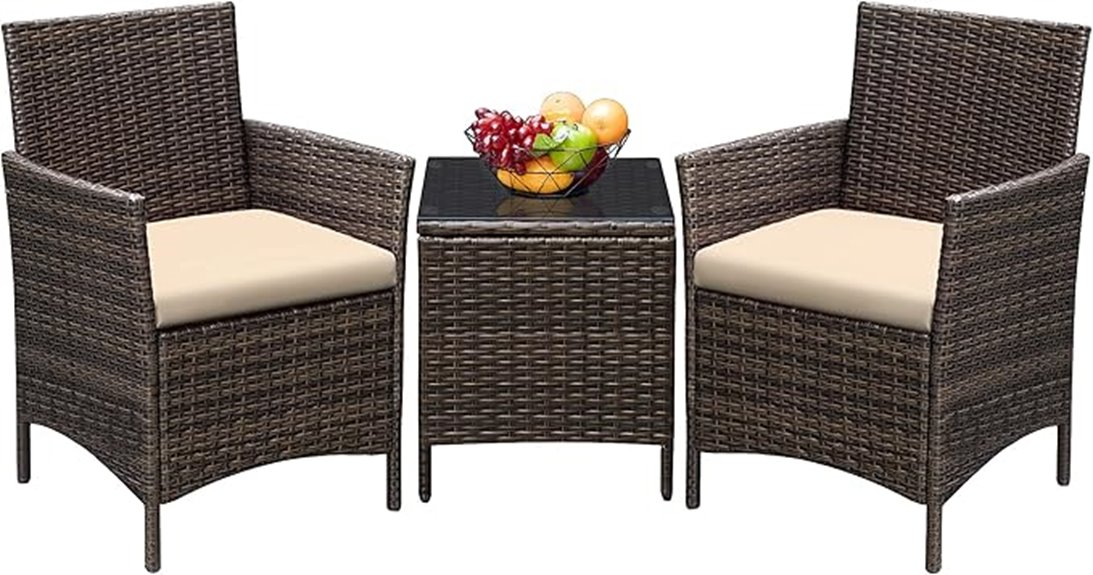 three piece patio furniture