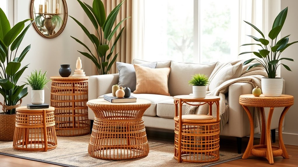 top rattan side tables