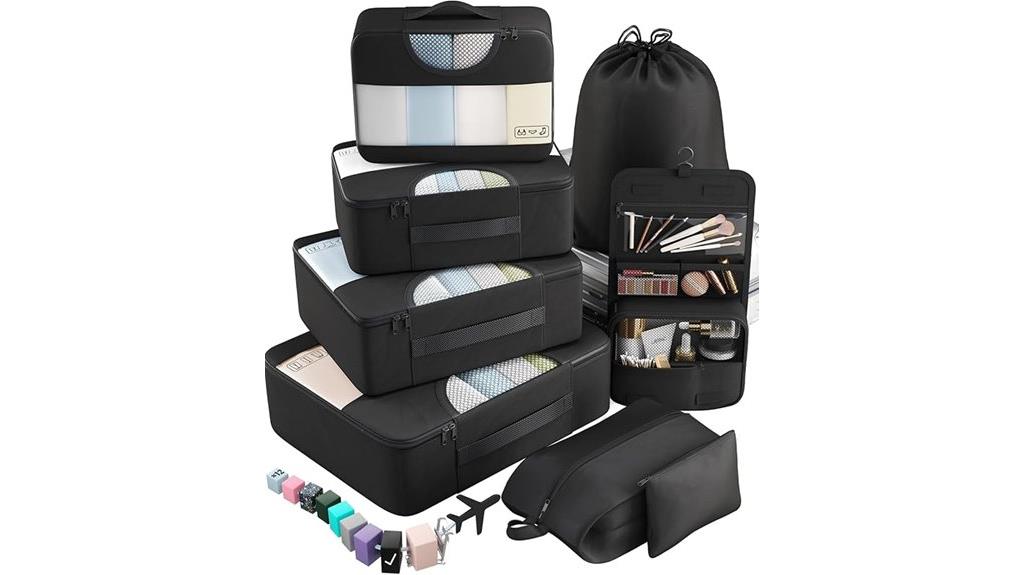 travel organizing cubes set