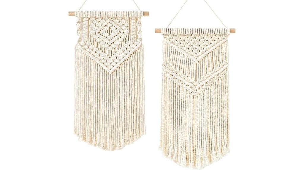 two piece macrame decor