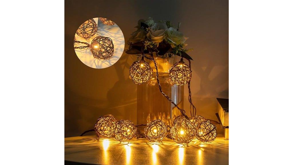 vigorous rattan light string