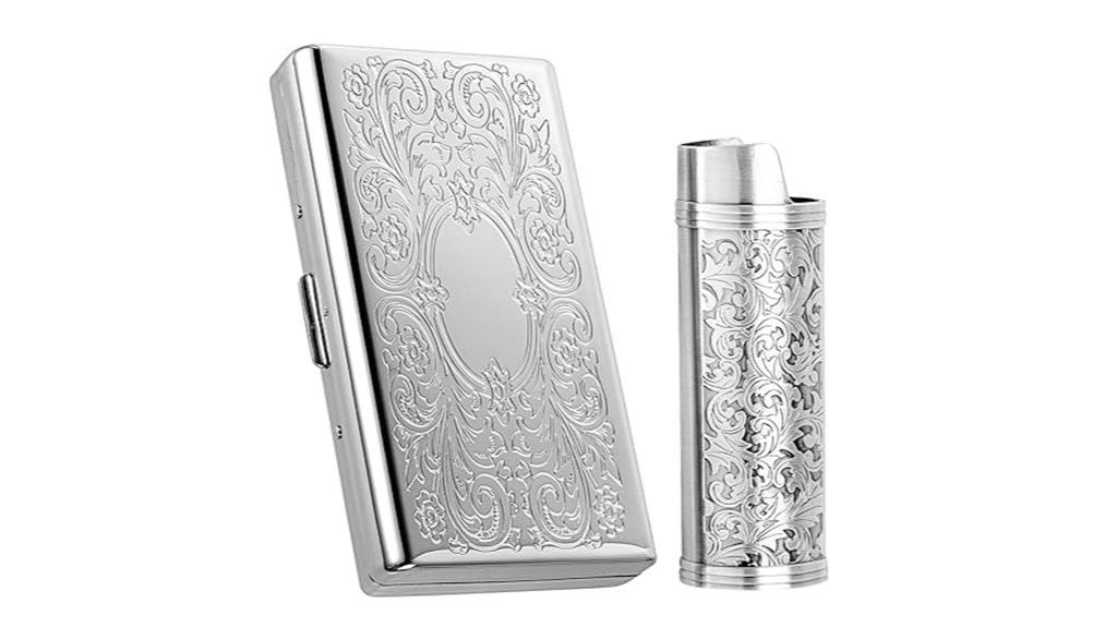 vintage cigarette case with lighter