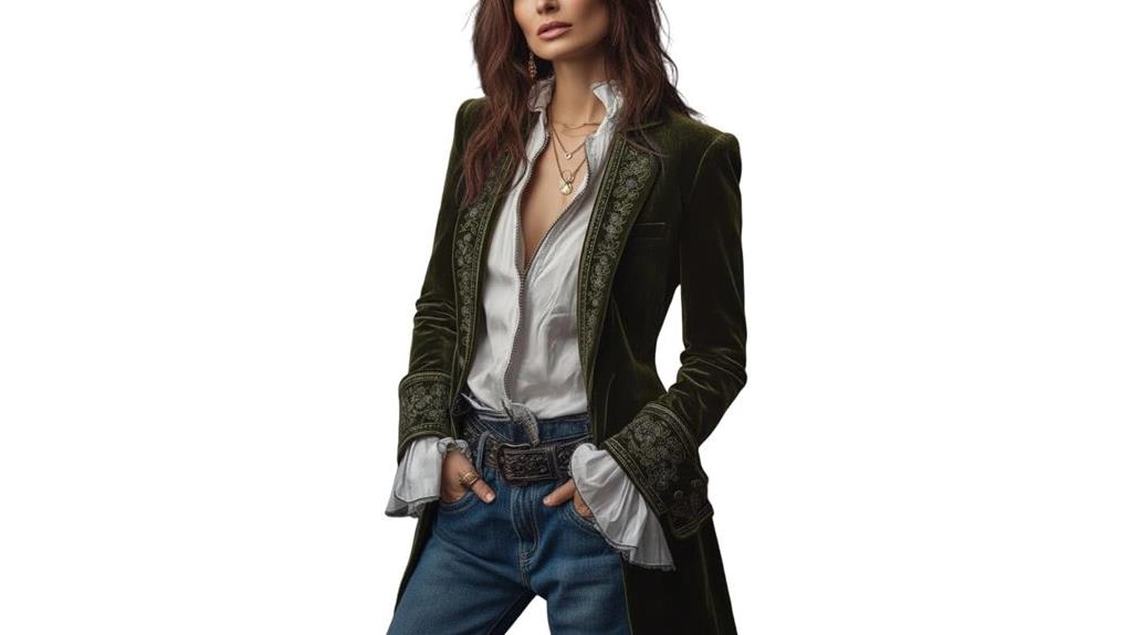 vintage embroidered velvet jacket