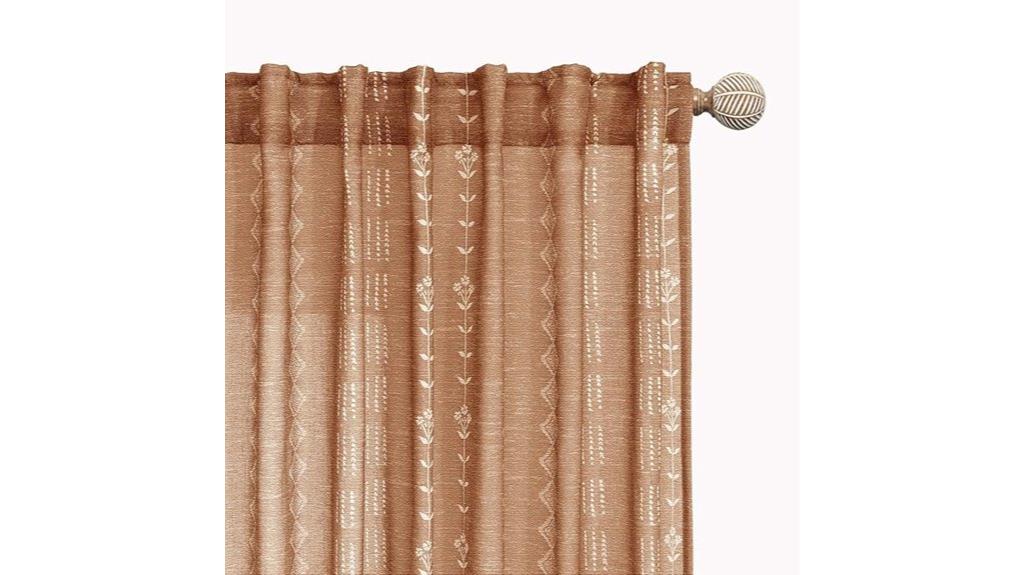 vintage floral sheer curtains