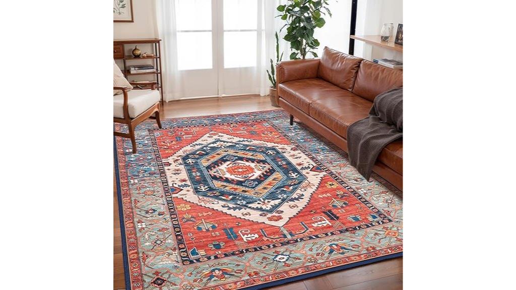 washable boho area rug