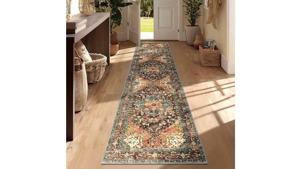 washable boho runner rug