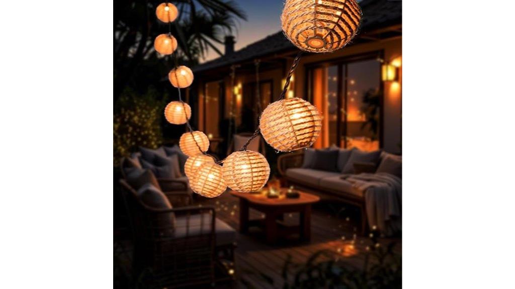 weatherproof bohemian string lights