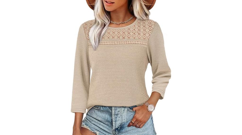 women s 3 4 sleeve top