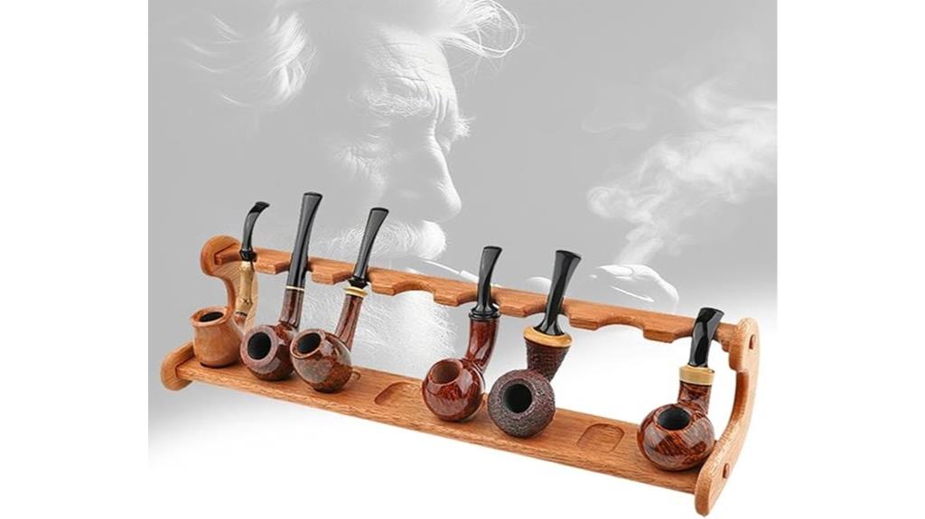 wooden 8 layer pipe holder