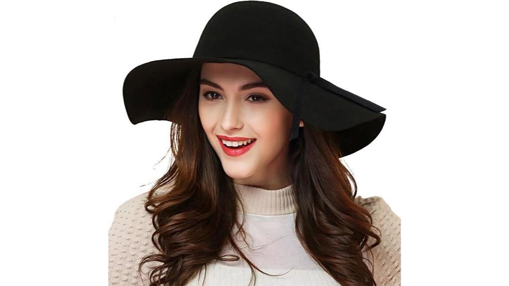 wool wide brim hat