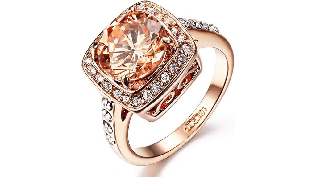 yellow zirconia topaz ring