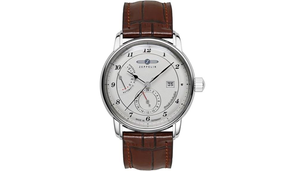 zeppelin friedrichshafen leather watch