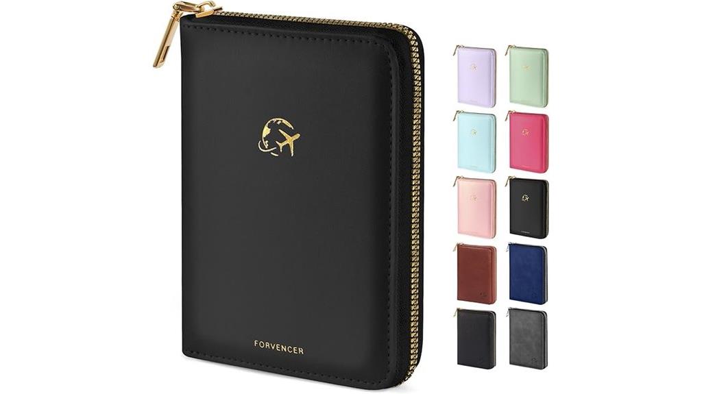 zippered passport cover