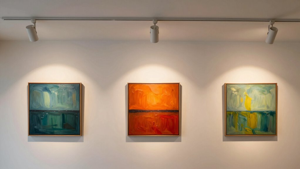 adjustable lighting enhances art