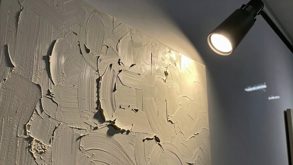 adjustable lighting enhances textured displays