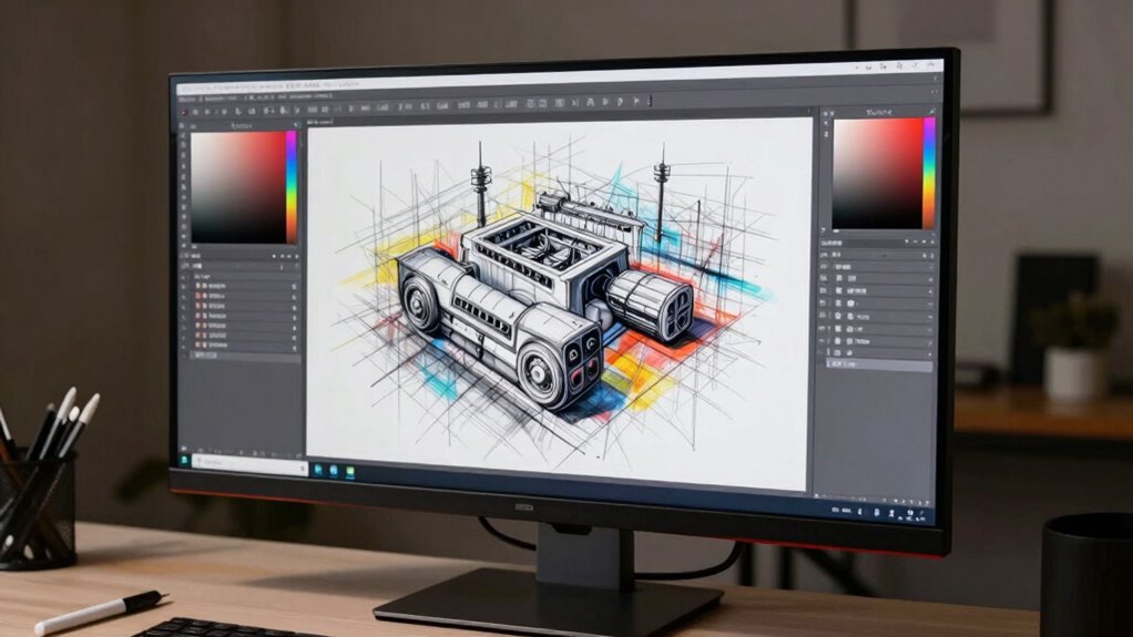 monitor size enhances digital artistry