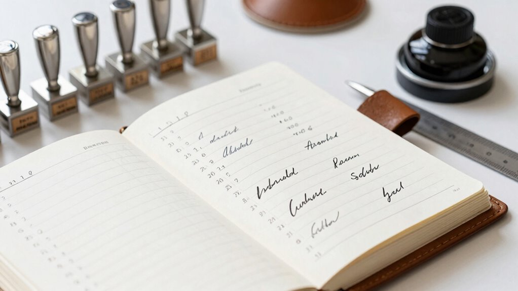 numbering signing recording system