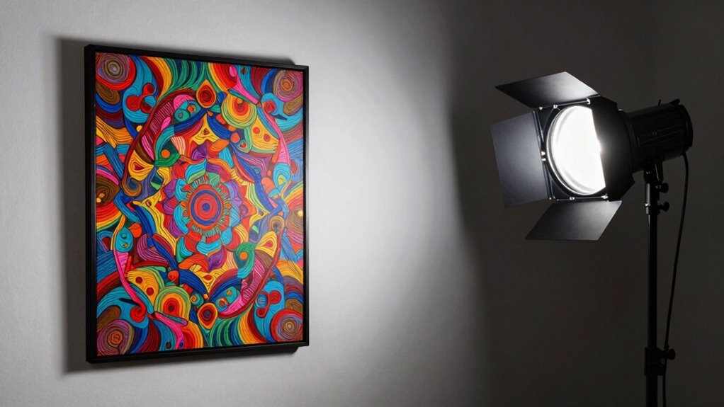 optimal lighting for artwork