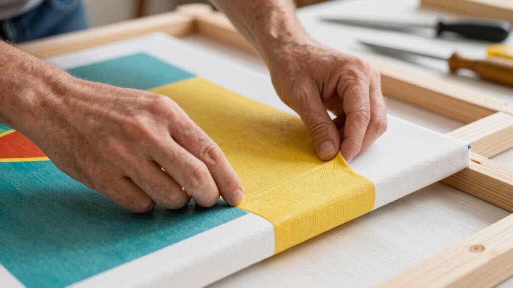 proper canvas stretching ensures vibrant displays