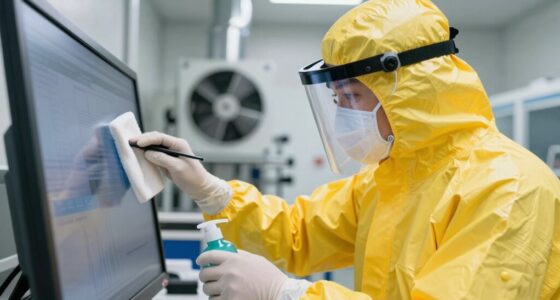 safety measures during screen cleaning
