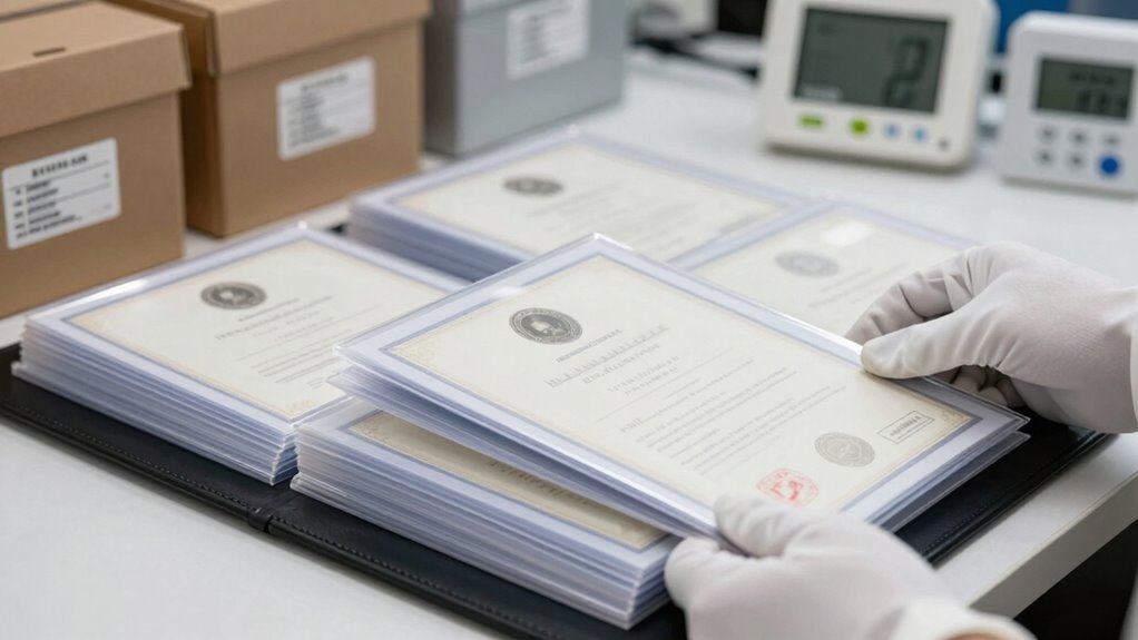 store certificates safely properly