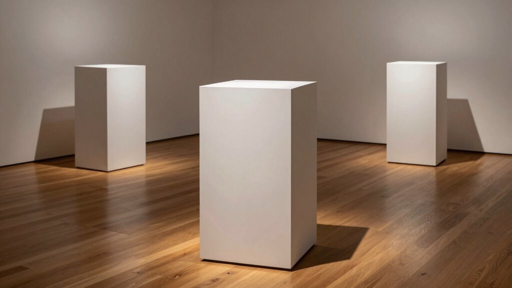 strategic pedestal arrangement enhances visibility
